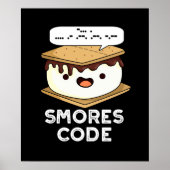 Smores Code Funny Food Pub Dark BG Poster (Vorne)