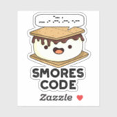 Smores Code Funny Food Puff Aufkleber (Blatt)