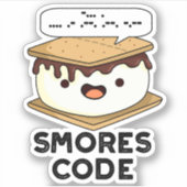 Smores Code Funny Food Puff Aufkleber (Vorderseite)