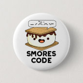 Smores Code Funny Food Puff Button (Vorderseite)
