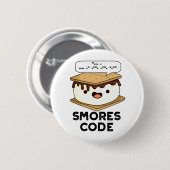 Smores Code Funny Food Puff Button (Vorne & Hinten)