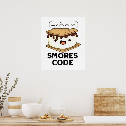 Smores Code Funny Food Puff Poster (Küche)