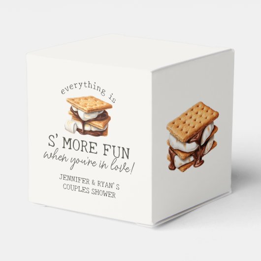 S'mores Fall Bonfire Außenpaare Dusche Geschenkschachtel (Rückseite)