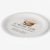 S'mores Fall Bonfire Außenpaare Dusche Pappteller (Schrägansicht)