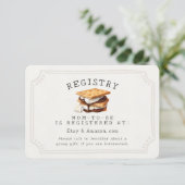 Smores Fall Bonfire Outdoor Baby Registry Beilage Begleitkarte (Stehend Vorderseite)