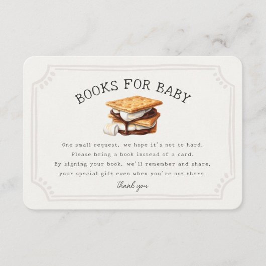 Smores Fall Bonfire Outdoor Books For Baby Insert (Vorderseite)