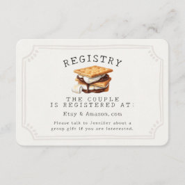 Smores Fall Bonfire Outdoor Bridal Registrierungss Begleitkarte