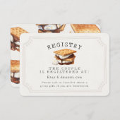 Smores Fall Bonfire Outdoor Bridal Registrierungss Begleitkarte (Vorne/Hinten)