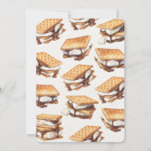 S'mores Fall Bonfire Outdoor Geburtstag Einladung (Rückseite)