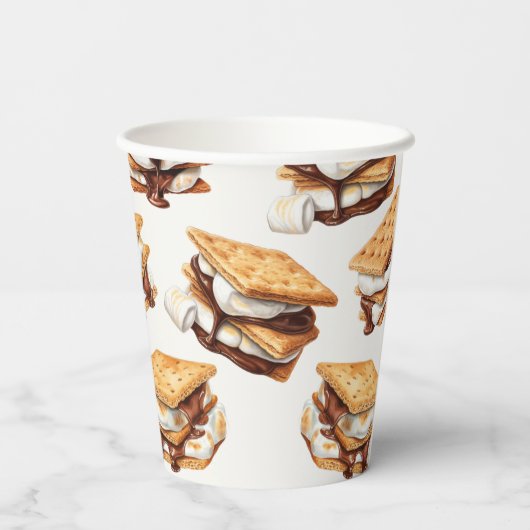 S'mores Fall Bonfire Outdoor Party Pappbecher (Rückseite)