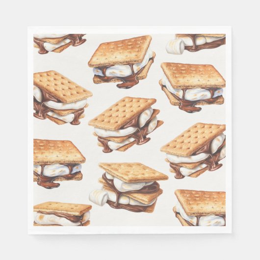S'mores Fall Bonfire Outdoor Party Serviette (Vorderseite)