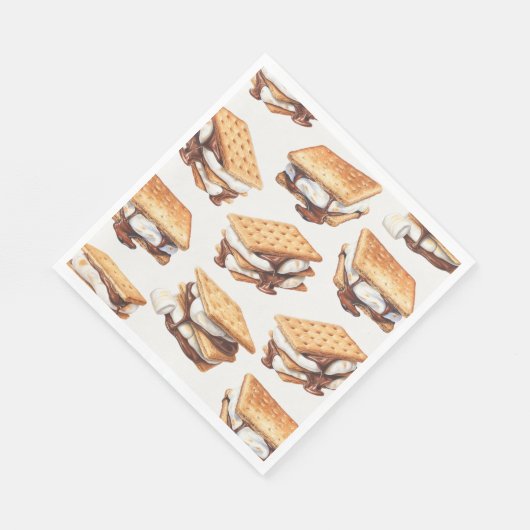 S'mores Fall Bonfire Outdoor Party Serviette (Ecke)
