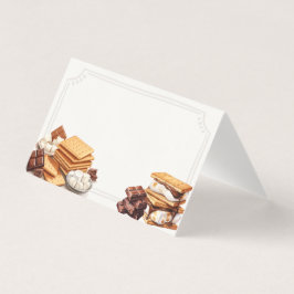 Smores fallen Feuer im Freien Platzkarte Tischdeko