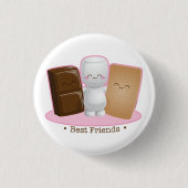 S'mores Freund-runder Knopf Button (Vorderseite)