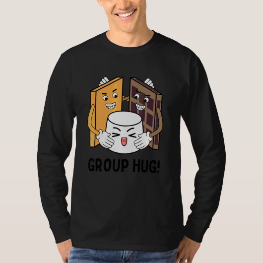 S'mores Gruppenumarmung Camping Schokolade Marshma T-Shirt (Vorderseite)