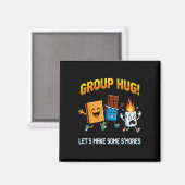 Smores-Gruppenumarmung lustiger Gamer Marshmallow- Magnet (Vorderseite/Rückseite)