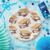 S'mores Herbst Bonfire Outdoor-Party Pappteller (Party)