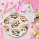 S'mores Herbst Bonfire Outdoor-Party Pappteller (Party)