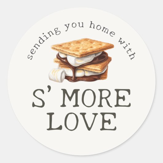 S'mores Herbst-Feuerstelle Outdoor-Geschenk Runder Aufkleber (Vorderseite)