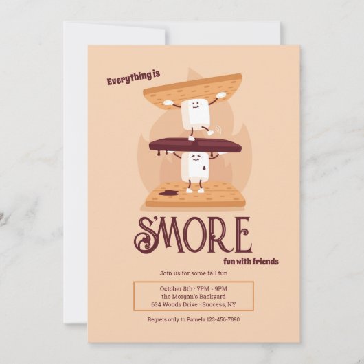 Smores Invitation Einladung (Vorderseite)
