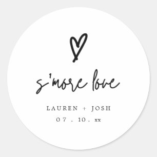 S'mores Labels für Hochzeit/Brautparty Runder Aufkleber