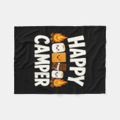 S'mores Lagerfeuer Camping Fleecedecke (Vorderseite (Horizontal))