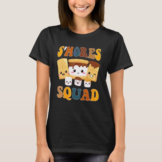 S'mores-Marshallows Smores-Squad Camping-Lagerfeu T-Shirt (Vorderseite)