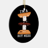 Smores Marshmallows Funny Campfire Ich bin ein hei Keramik Ornament (Rechts)