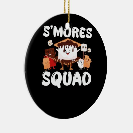 S'mores Marshmallows Funny Smores Squad Camping Ca Keramik Ornament (Rechts)