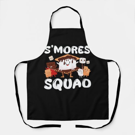 S'mores Marshmallows Funny Smores Squad Camping Ca Schürze (Vorderseite)