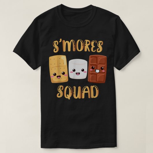 S'mores Marshmallows Funny Smores Squad Camping Ca T-Shirt (Design vorne)
