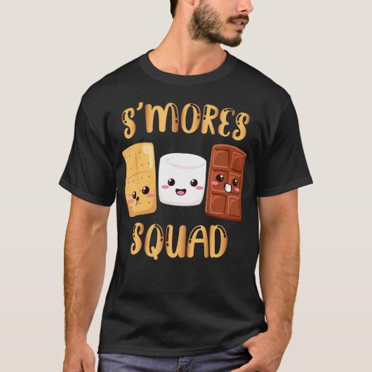 S'Mores Marshmallows Funny Smores Squad Camping Ca T-Shirt (Vorderseite)