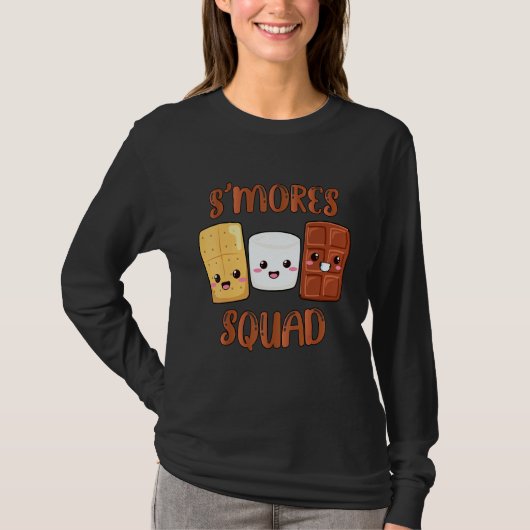S'mores Marshmallows  Smores Squad Camping Campfir T-Shirt (Vorderseite)