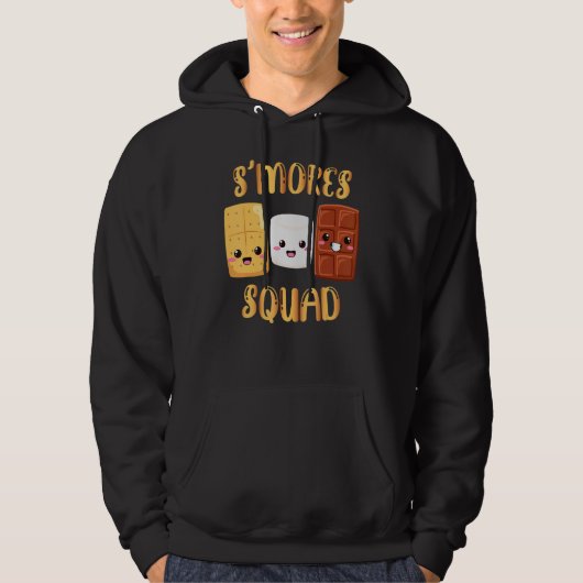 S'mores-Marshmallows Smores Squad Camping Lagerfe Hoodie (Vorderseite)