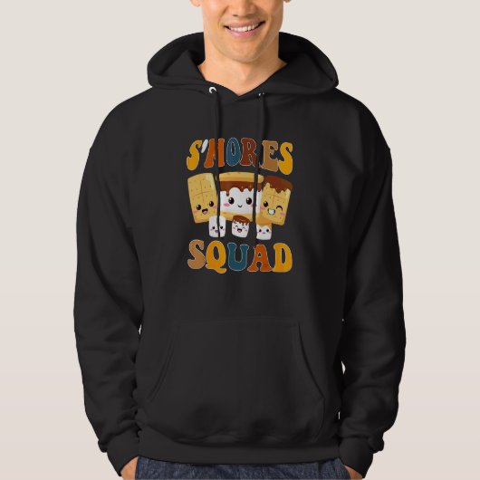 S'mores-Marshmallows Smores-Squad Camping Lagerfeu Hoodie (Vorderseite)