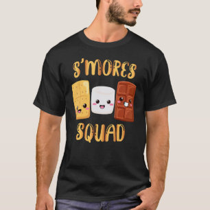 S'mores-Marshmallows Smores-Squad Camping Lagerfeu T-Shirt