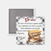 S'mores-Rezept Magnet (Vorderseite/Rückseite)