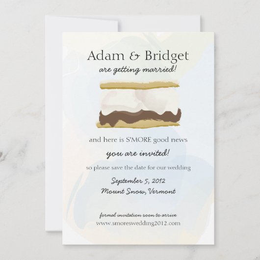 S'mores Save the Date (Vorderseite)