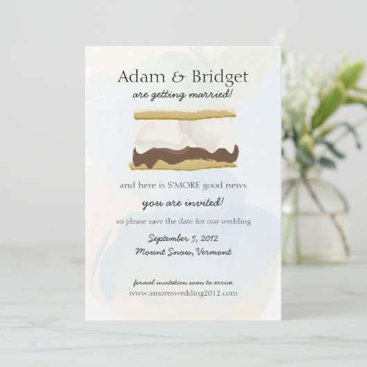S'mores Save the Date (Stehend Vorderseite)