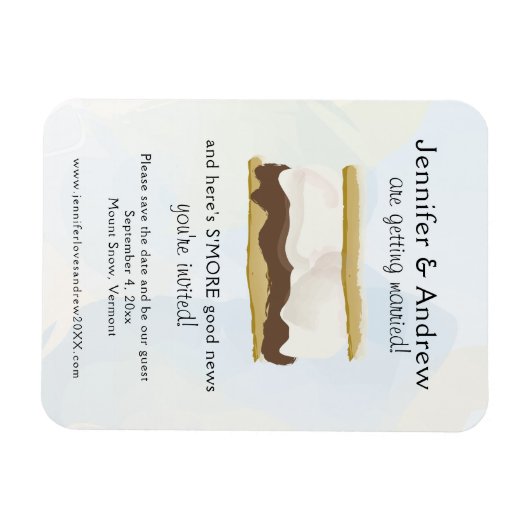 S'mores Save the Date Magnet (Horizontal)