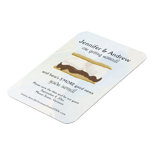 S'mores Save the Date Magnet (Linke Seite)