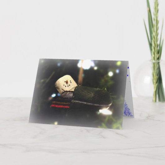 S'Mores Schlafsack-Karte Feiertagskarte (Vorderseite)