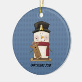 S'mores Schneemann mit GingerbreadChristmas Keramikornament (Links)
