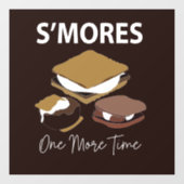Smores S'mores Dessert noch einmal etwas langsamer Fensteraufkleber (Blatt)