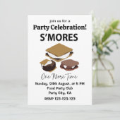 Smores S'mores Dessert Noch Einmal Smore Einladung (Stehend Vorderseite)