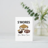 Smores S'mores Dessert One More Time Smore Visitenkarte (Stehend Vorderseite)