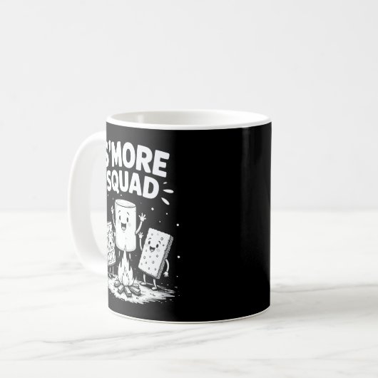 S'mores Squad Camping Campfire Cute Marshmallow Kaffeetasse (Vorderseite Links)