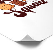S'mores Squad Camping Lagerfeuer Schokolade Marshm Poster (Ecke)