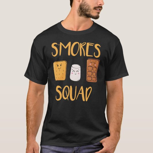 S'mores Squad Marshmallow Camping Campfire Smores T-Shirt (Vorderseite)