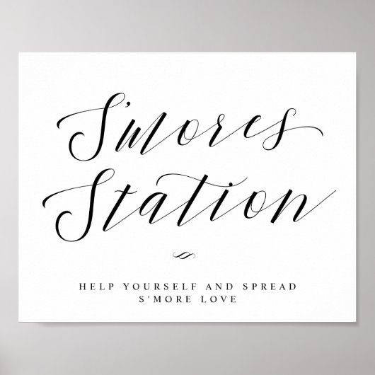 S'mores Station Chic Brautparty- oder Hochzeitssch Poster (Vorne)